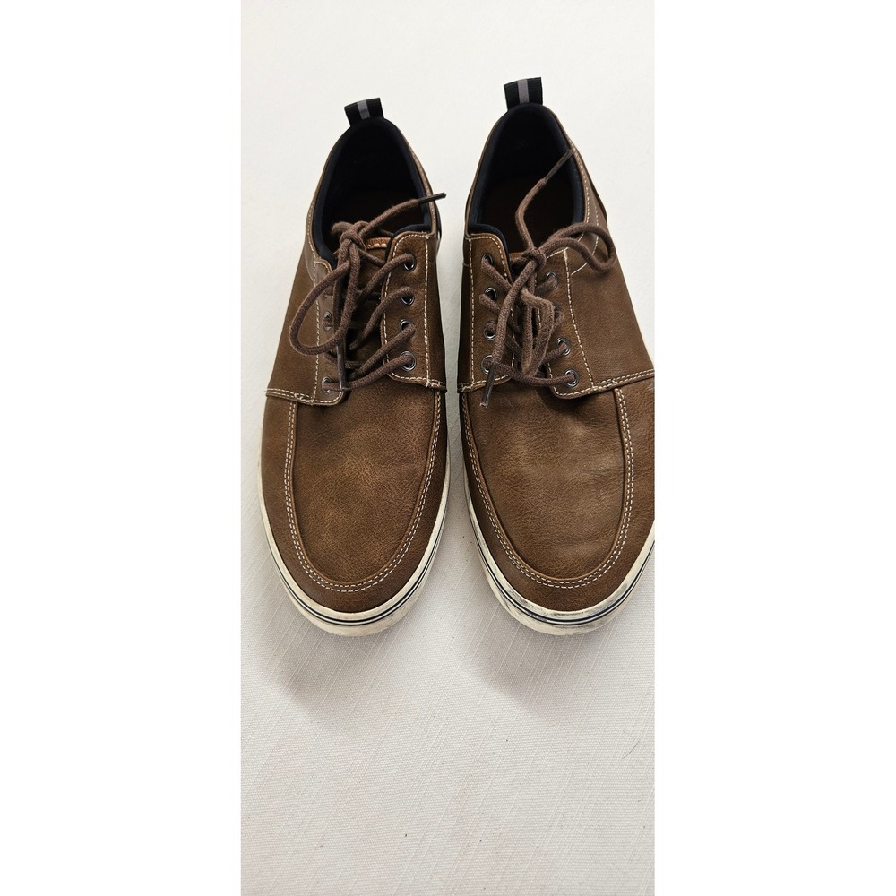 Goodfellow & Co Mens Brown Canvas Faux Leather Low Top Casual Sneakers Size 8